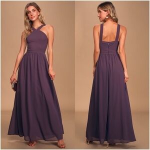 LULU’S Air Of Romance Dusty Purple Maxi Dress